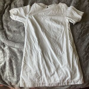 White Short Sleeve Dress